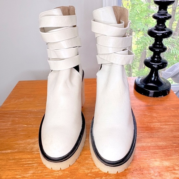 Free People Jesse Leather Cut-Out Boots - Picture 7 of 16